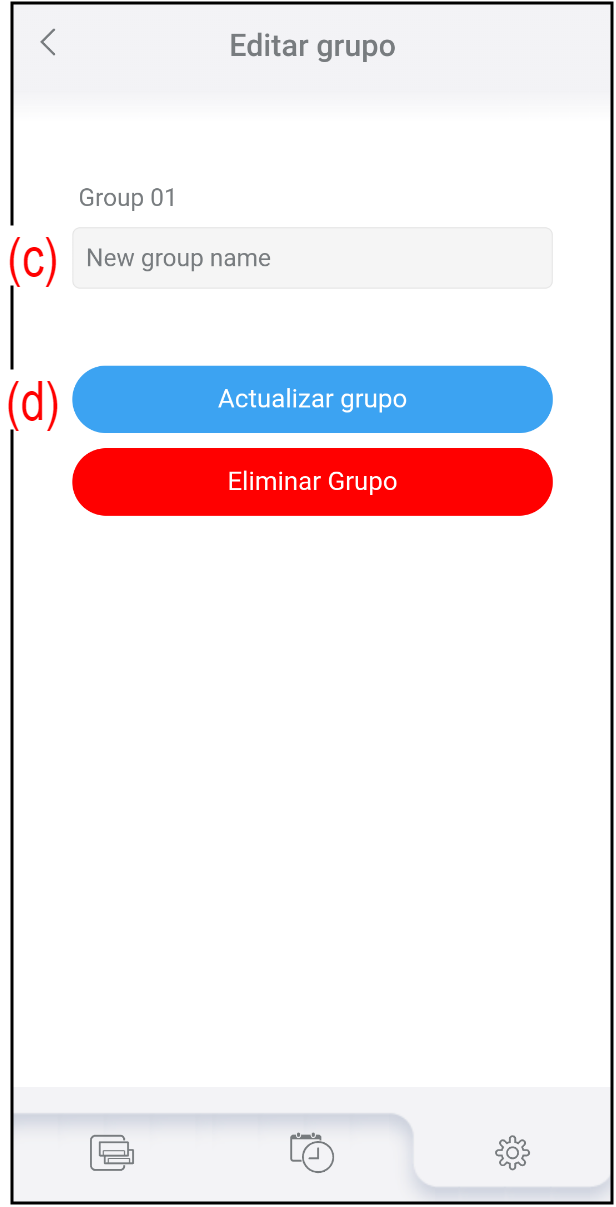 Editar grupo