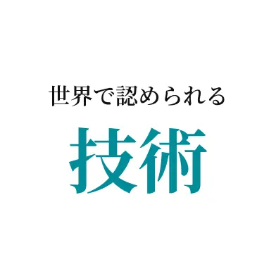 世界で認められる技術