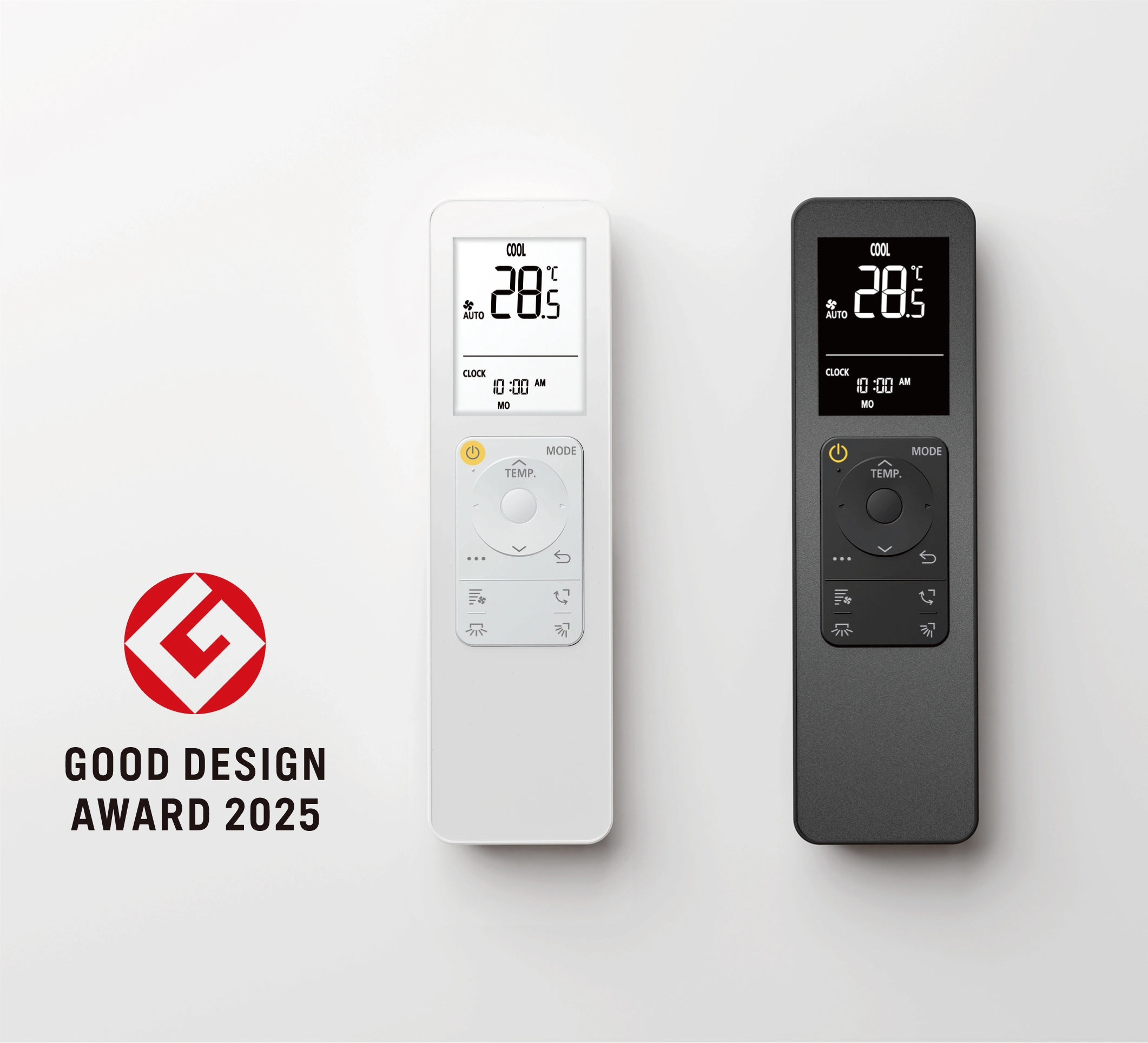 「2025年度グッドデザイン賞」を受賞した「海外向けワイヤレスリモコン」のイメージ