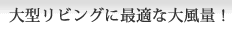 大型リビングに最適な大風量