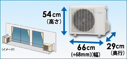 バルコニーへの設置イメージ