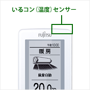 リモコン温度センサー位置のイメージ