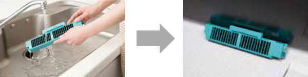 水洗いをし、日陰でよく乾かします。