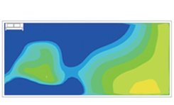 「デュアルブラスター」OFF時の風速分布図