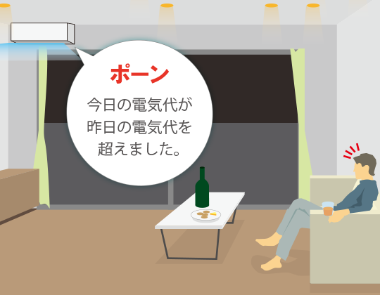 節電お知らせ機能の音声イメージ