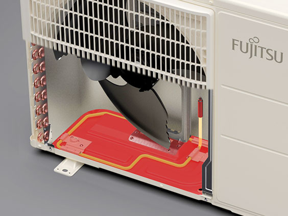室外機凍結防止ヒーターイメージ