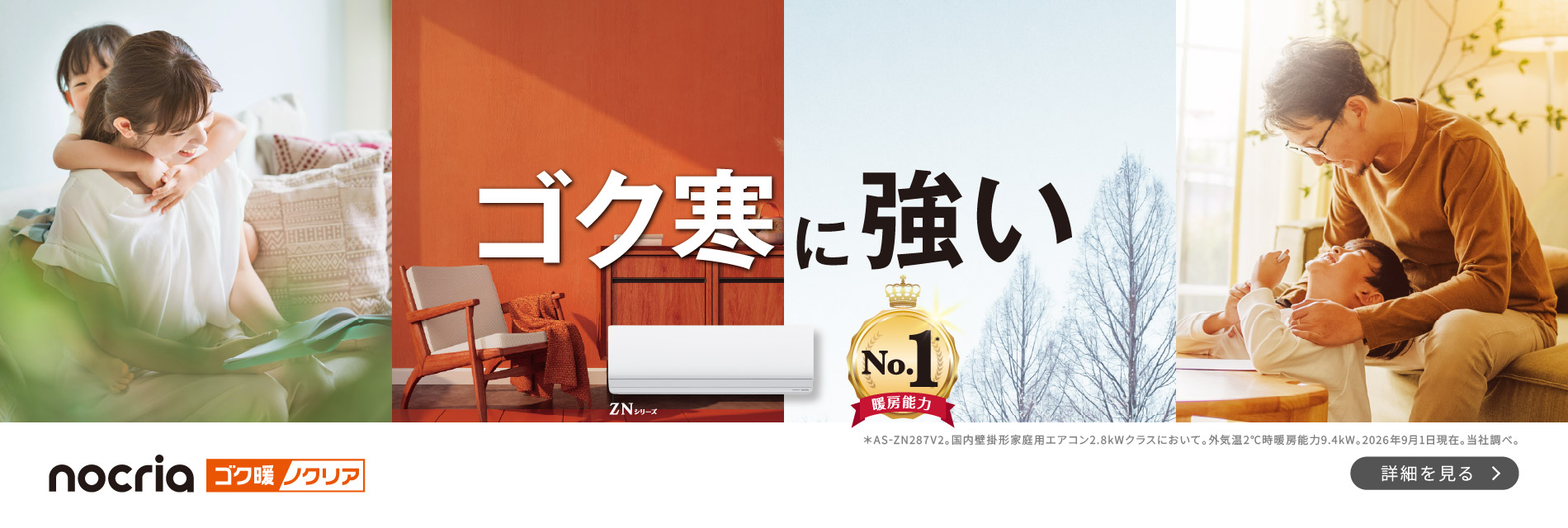 ゴク寒に強い | 暖房強化（寒冷地向け）エアコン「ゴク暖 ノクリア」特設ページ