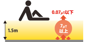 電磁波カット無しカーペット使用イメージ