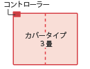カバータイプ3畳の暖房面積切り換え方向