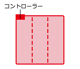 暖房面積の切り換え方向のイメージ