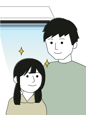 「エアコンの風が清潔に」のシーンイメージ