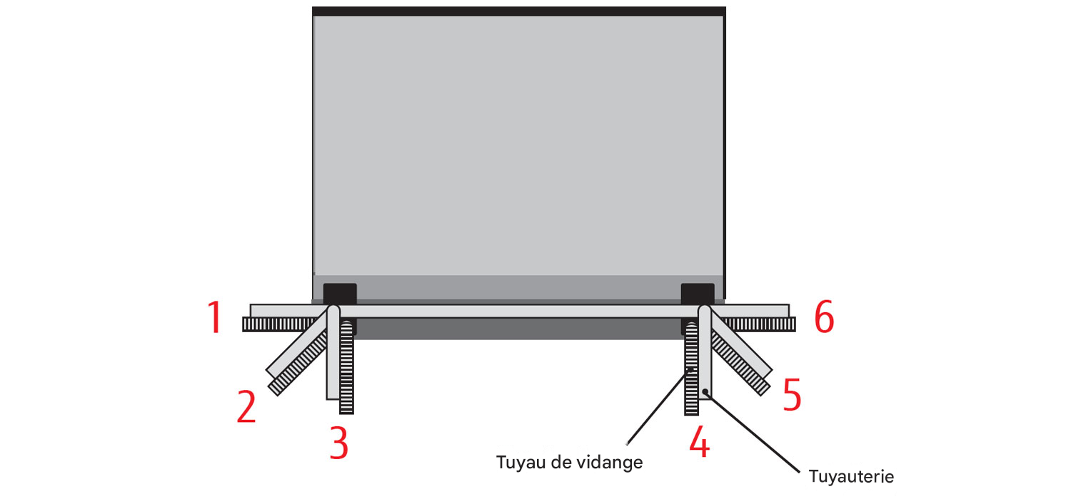 Raccord de tuyauterie flexible dans 6 directions pour dispositif de vidange et de tuyauterie