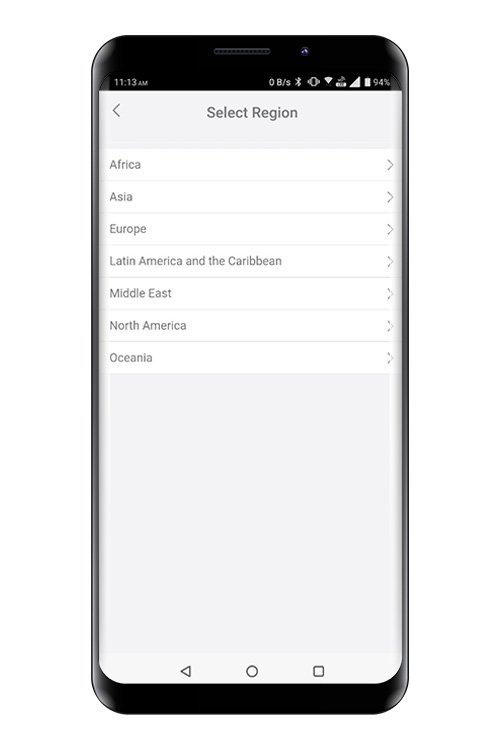 Επιλέξτε περιοχή και πατήστε [ΟΚ].