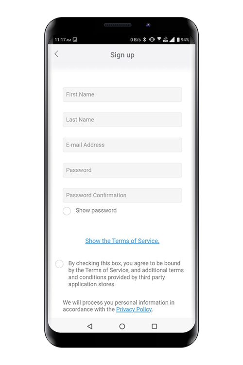 Εισαγάγετε τη διεύθυνση email, τον κωδικό πρόσβασης και άλλες πληροφορίες που εμφανίζονται.