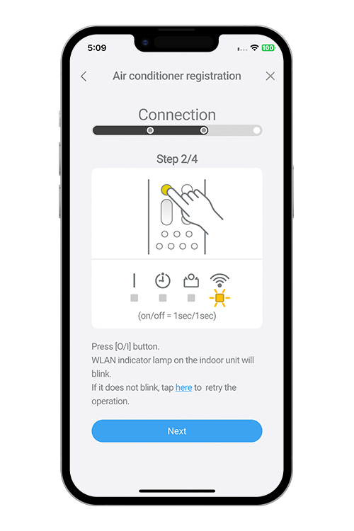 Πατήστε το κουμπί WPS στον δρομολογητή WLAN στον οποίο θέλετε να συνδεθείτε. Ανατρέξτε στο εγχειρίδιο χρήσης του δρομολογητή WLAN για τη θέση του κουμπιού και για τον τρόπο με τον οποίο πρέπει να το πατήσετε.