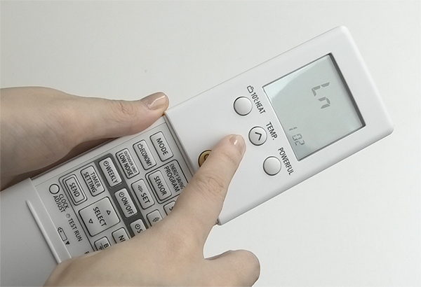 Επιλέξτε [02] χρησιμοποιώντας το κουμπί TEMP.