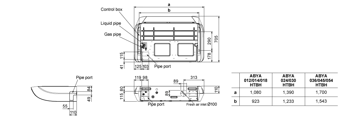 VRF Indoor Ceiling (Built-in gas sensor)