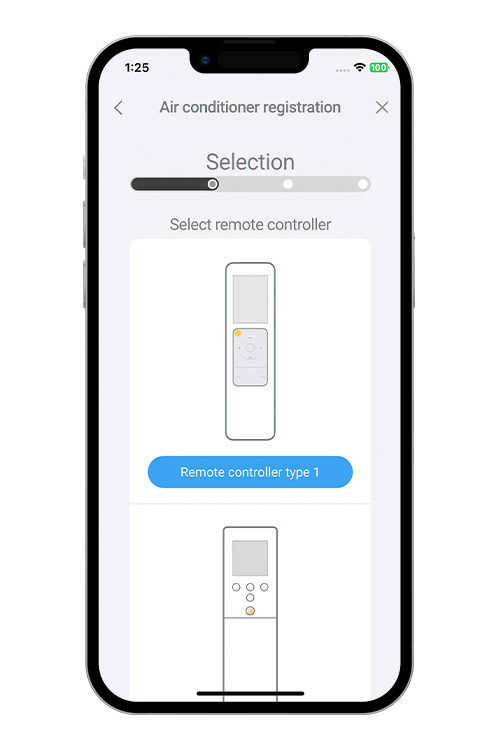 Select a [Remote Controller Type 1].