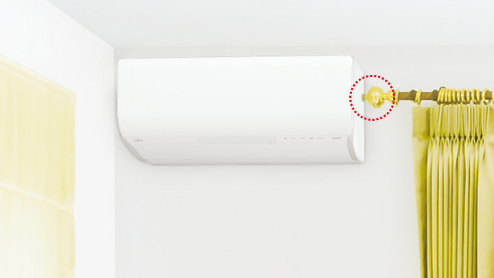 カーテンポールのあるお部屋イメージ