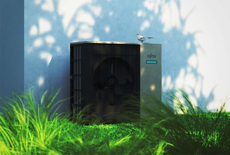 ATWモノブロック（室外機）屋外への設置イメージ